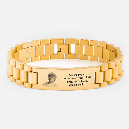 5270JUS1 watch band bracelet personalized with photo memorial gifts for loss of momdad 5270j8v5a
