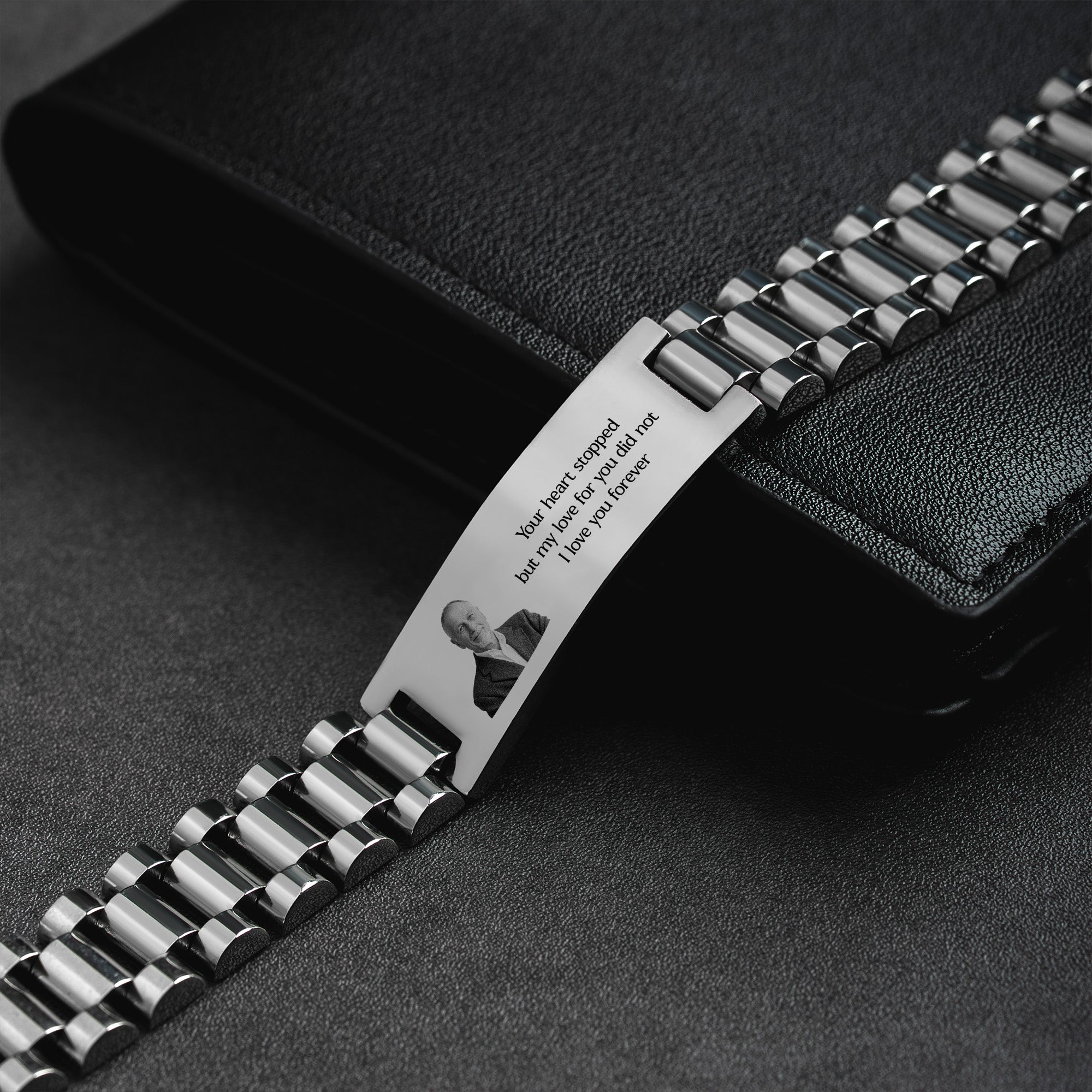 5270JUS2 watch band bracelet personalized with photo memorial gifts for loss of momdad 5270j8v5a