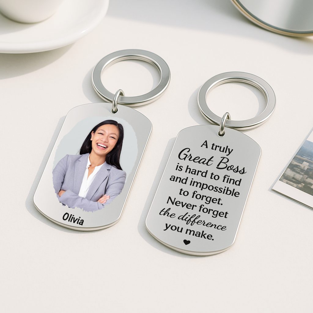 5287JUS2 personalized gifts for boss a truly great boss metal keychain 5287J
