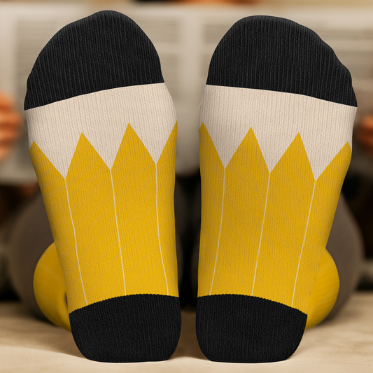 5290JUS5 personalized back to school gifts funny pencil socks 5290JKVTA