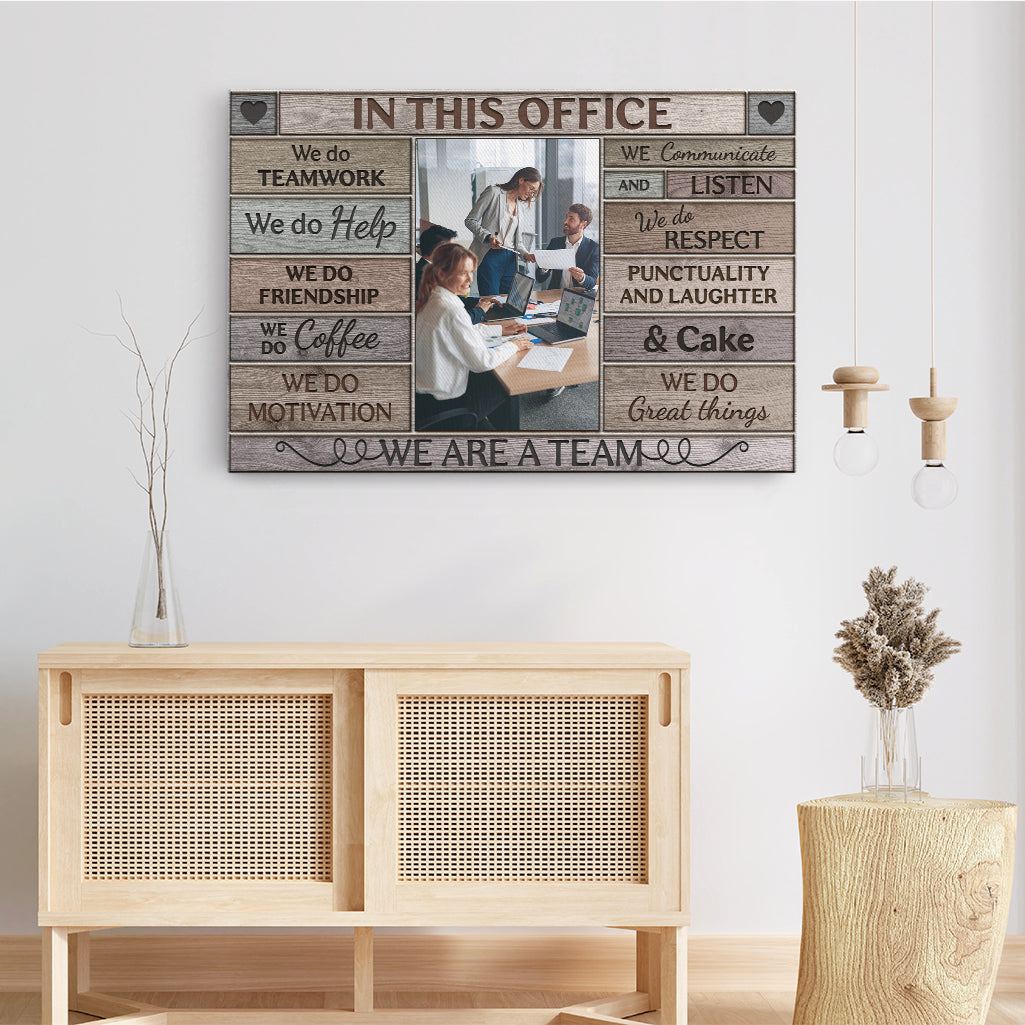 5296CUS3 personalized gifts for coworkers we are a team photo canvas 5296CTTNO