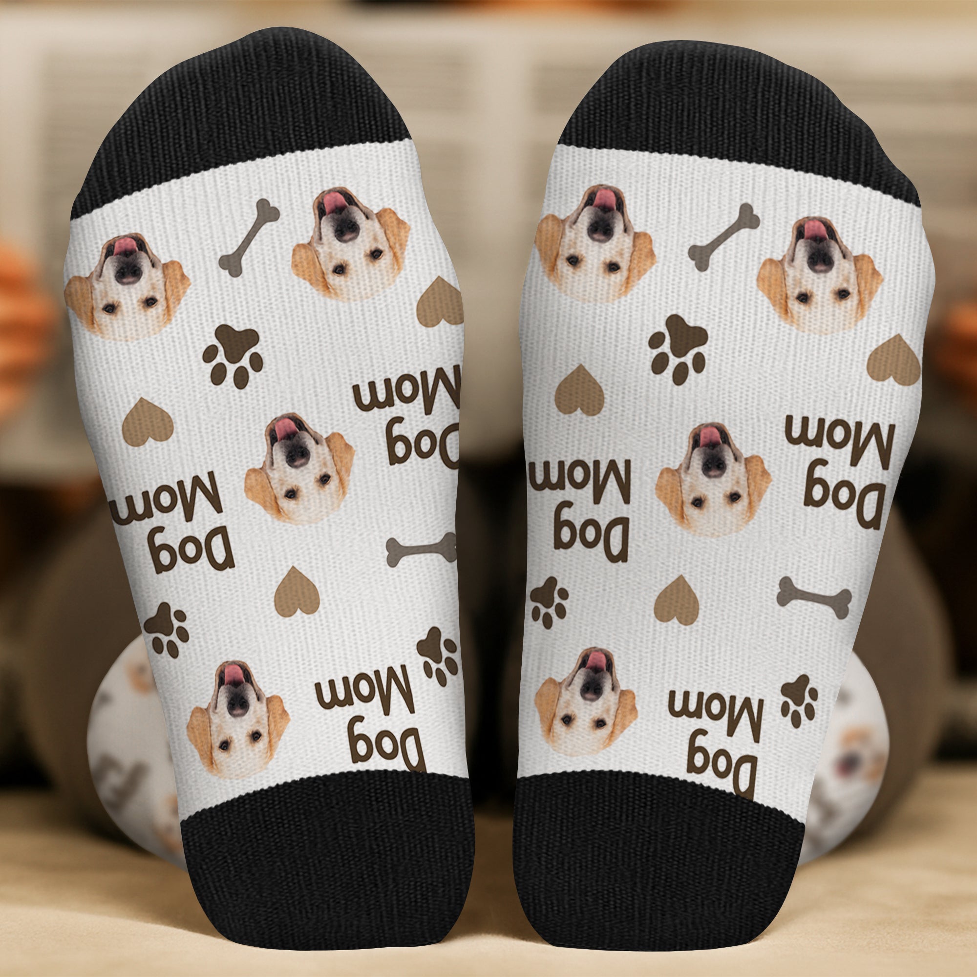 5300JUS2 personalized dog gifts for dog owners socks with dog face_ 5300JTQNC