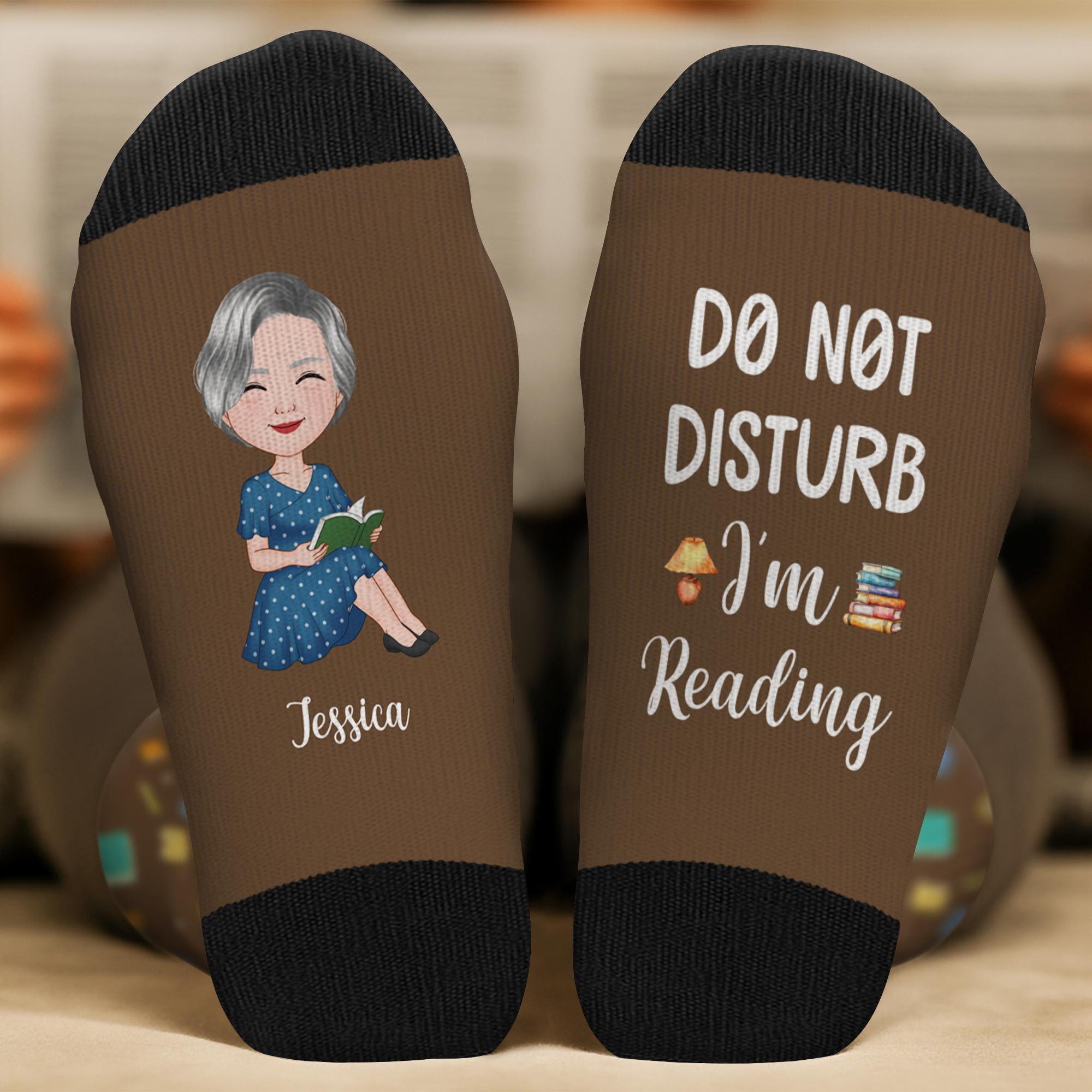 5301JUS2 personalized gifts for book lovers do not disturb socks_ 5301J8TAA_8d1973db 031e 4c21 a12d a966f2efab0a