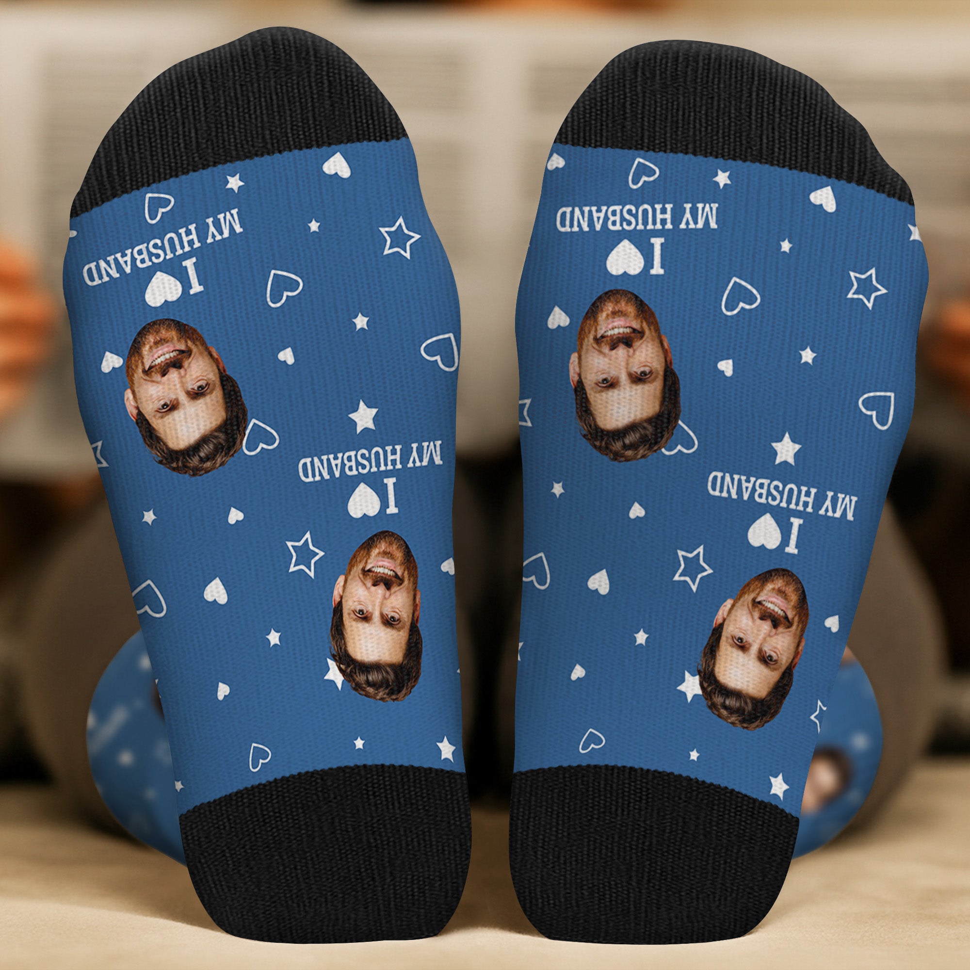 5302JUS2 personalized gifts for husband i love my wife socks with faces 5302J8LMG