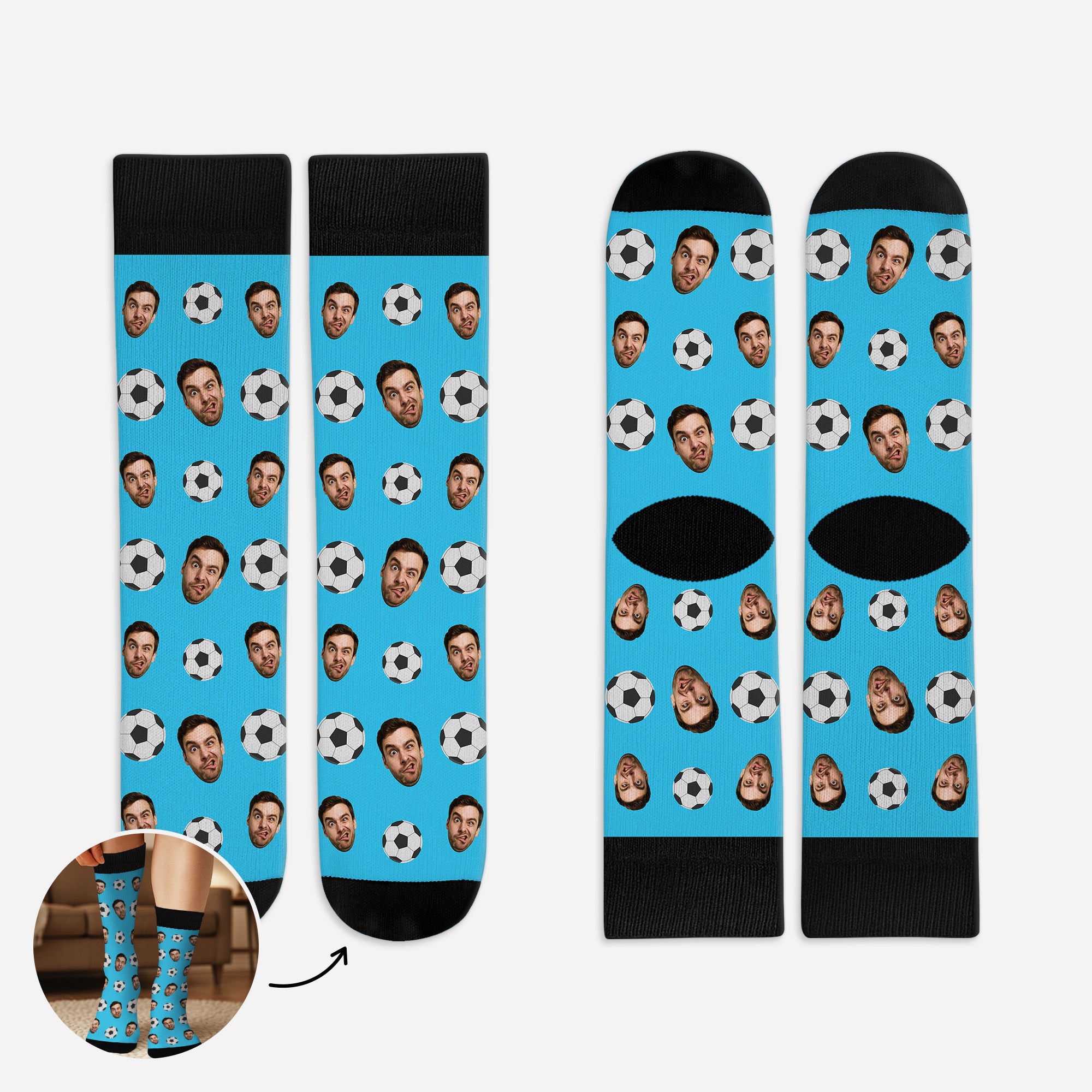 5306JUS1 personalized sports gifts sports socks_ with multiple faces_ 5306J3LMB
