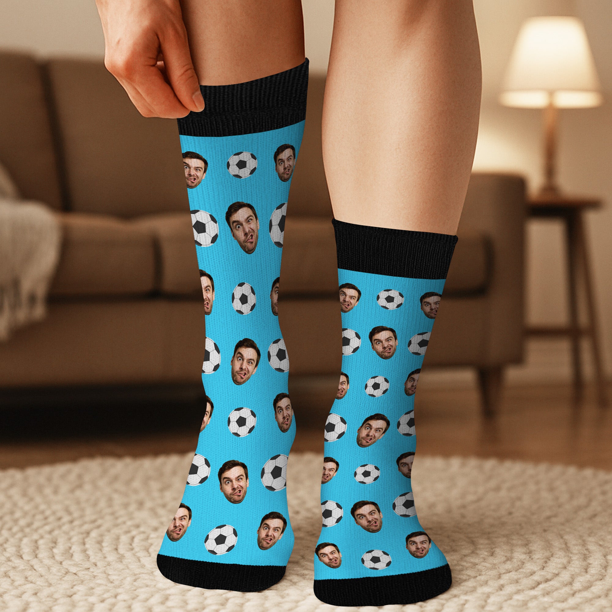 5306JUS3 personalized sports gifts sports socks_ with multiple faces_ 5306J3LMB