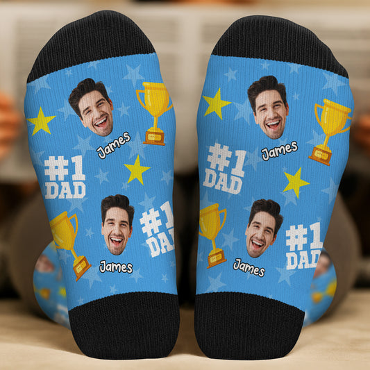 5314JUS2 personalized gifts for dad _1 dad socks_ with faces on them 5314JTQTB