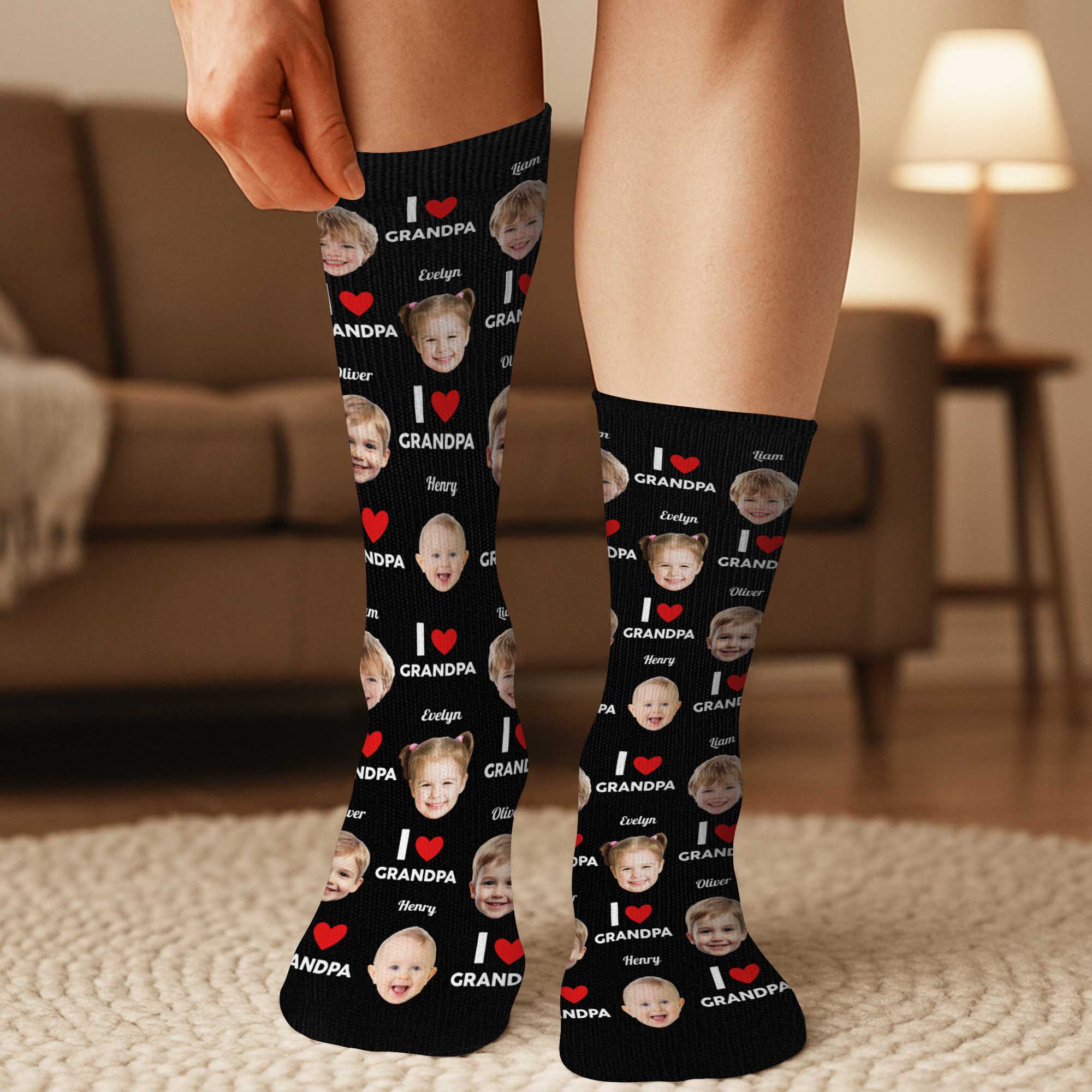 5315JUS3 personalized gifts for grandfather grandpa socks_ with faces 5315JTIAB