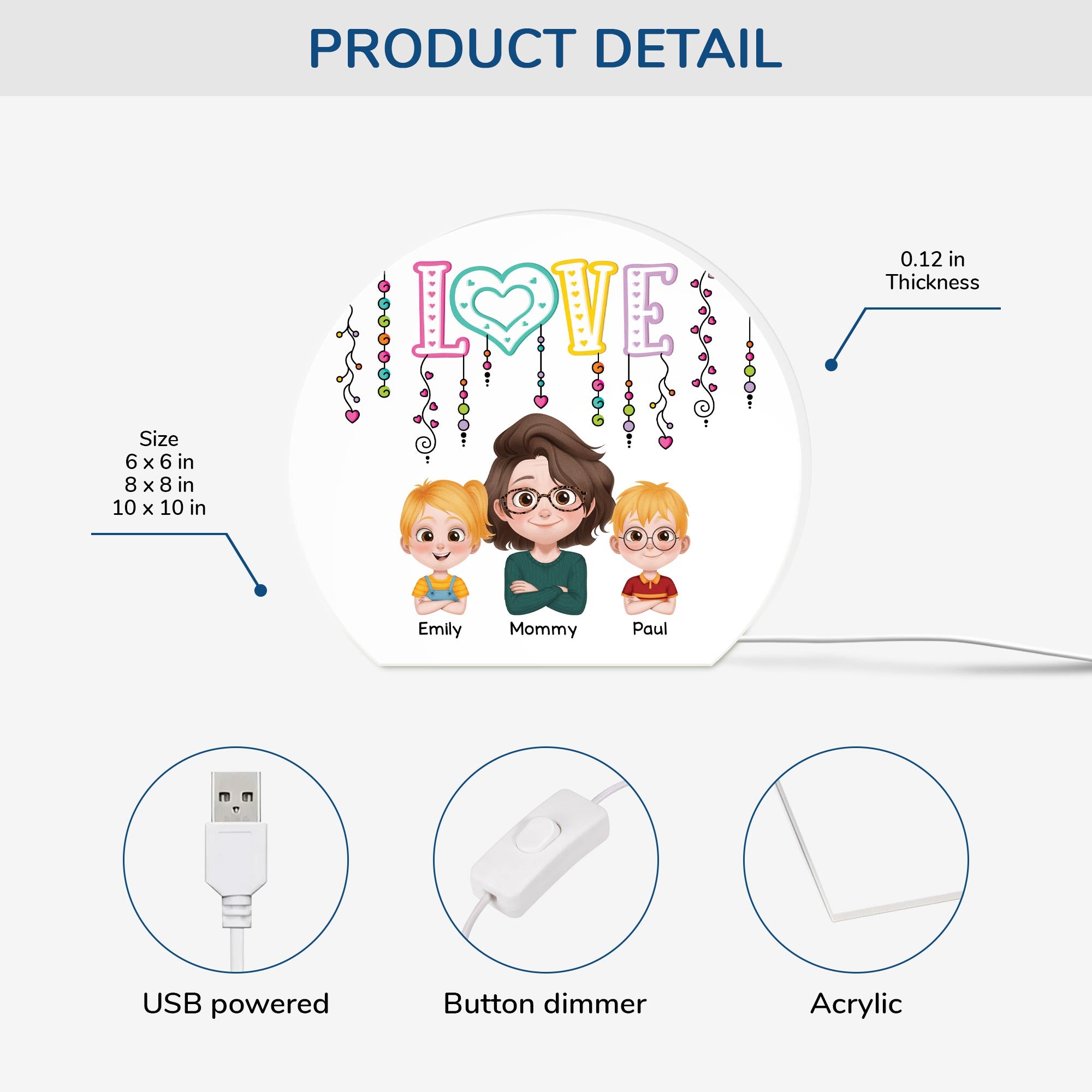 5319LUS3 personalized light box unique gift for mom 5319LKGAA