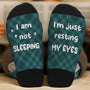 5320JUS2 custom socks im not sleeping im just resting my eyes socks 5320J3ZZB