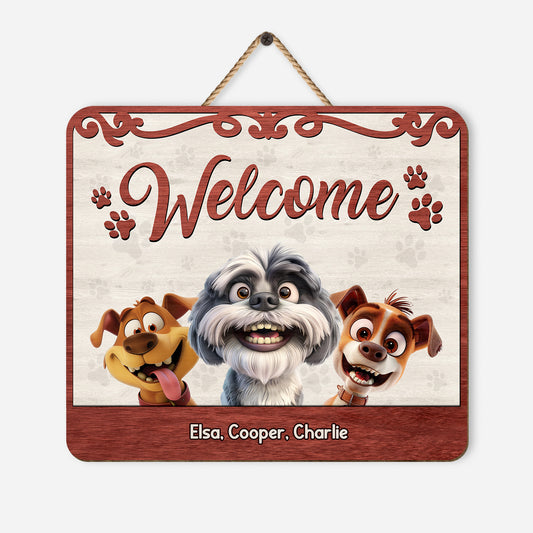 5321QUS1 personalized gifts _for dog owners wooden welcome signs 5321Q3YNC