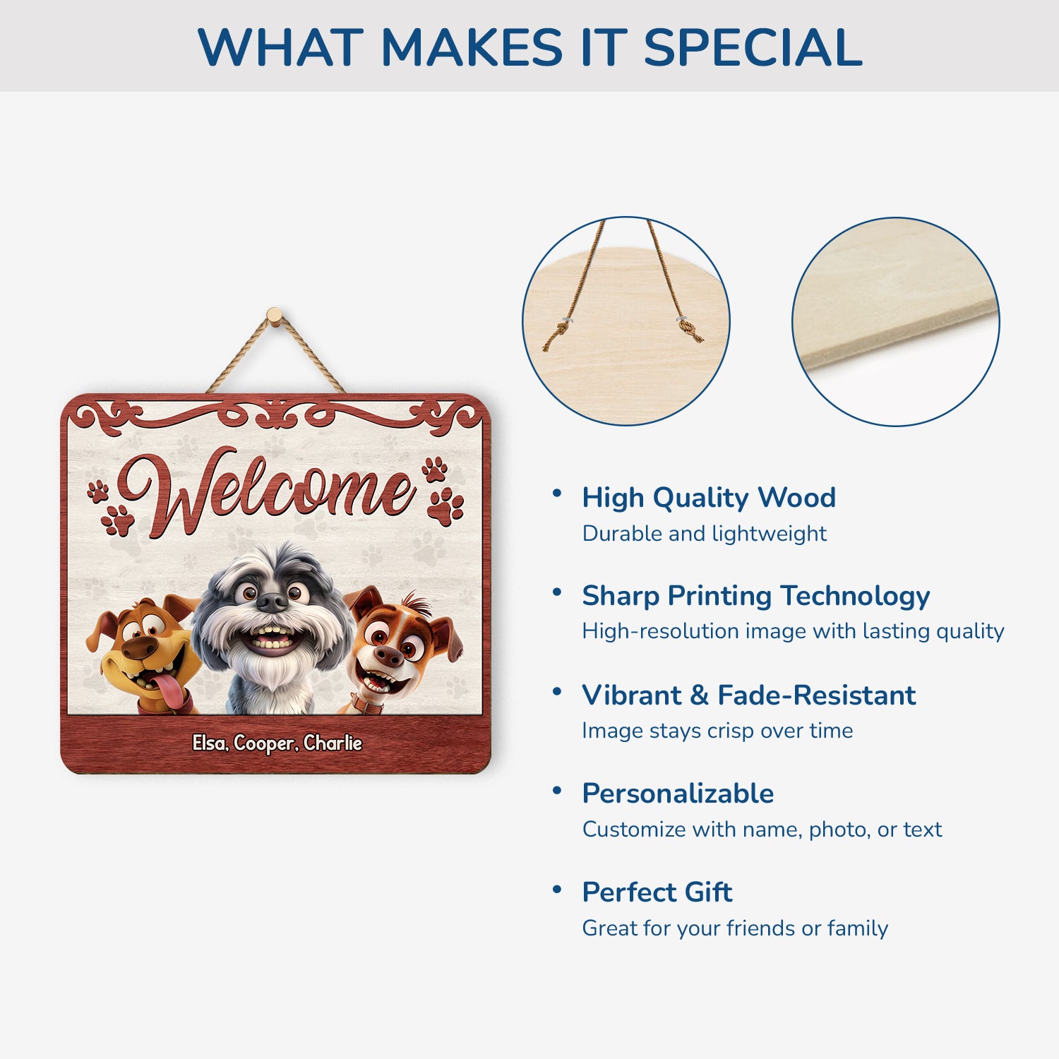 5321QUS4 personalized gifts _for dog owners wooden welcome signs 5321Q3YNC