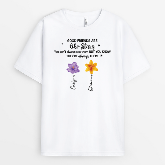 5342AUS1 personalized friends t shirt good friends are like stars gifts 5342AKV0F