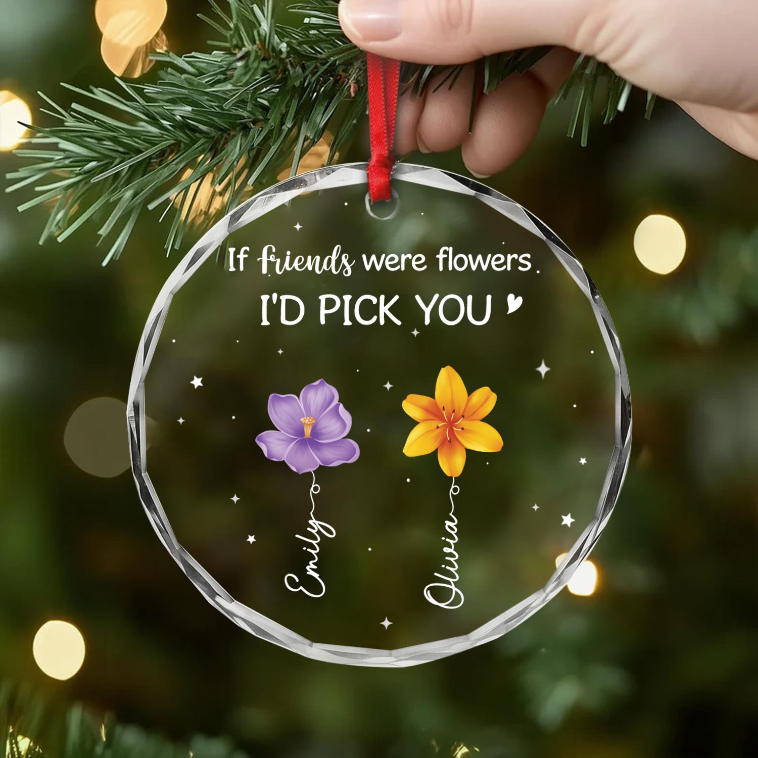 5342OUS2 personalized glass ornaments good friends are like stars gifts_ 5342OKVAF