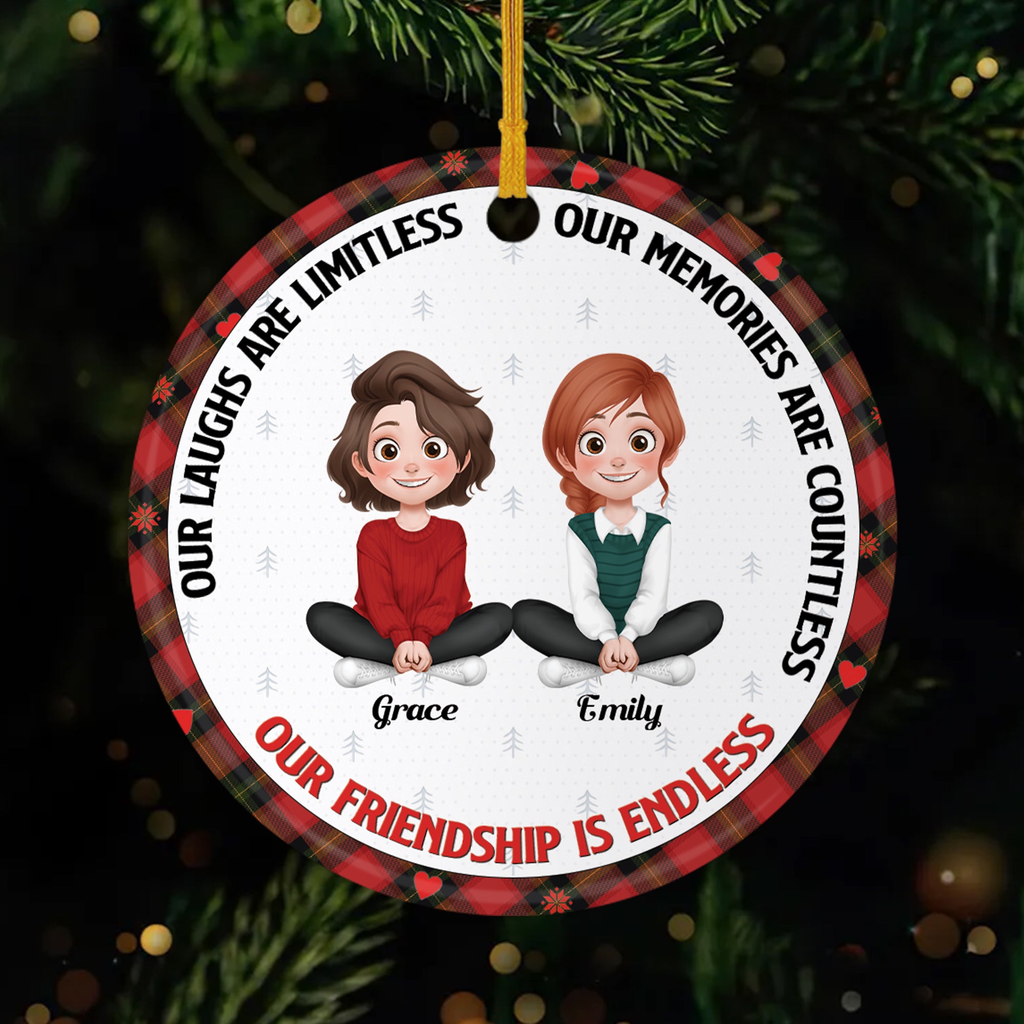 5345OUS1 personalized gifts for friend ceramic christmas tree ornaments 5345O8ZCF