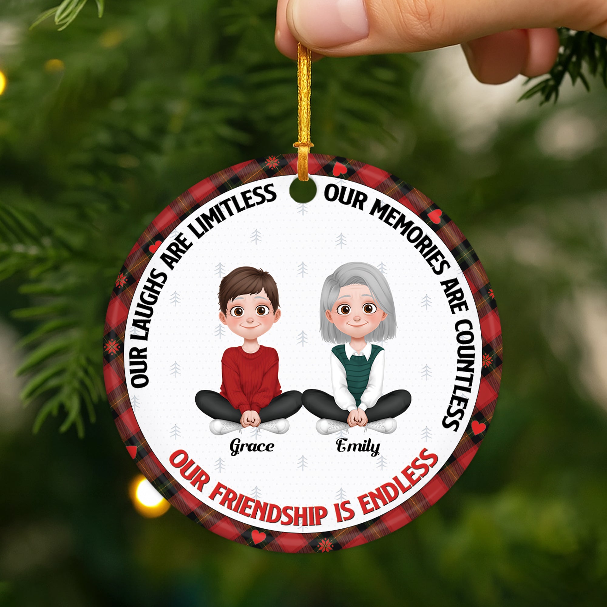 5345OUS2 personalized gifts for friend ceramic christmas tree ornaments 5345O8ZCF