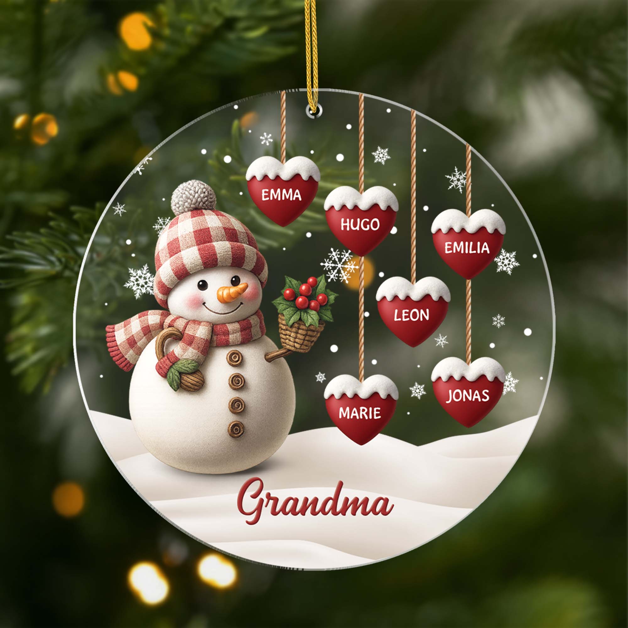 5349OUS1 personalized grandma gifts acrylic snowman christmas ornaments 5349O8LNA