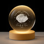 5350LUS1 custom photo crystal ball lamp first christmas as a family of 3 5350LKP5I