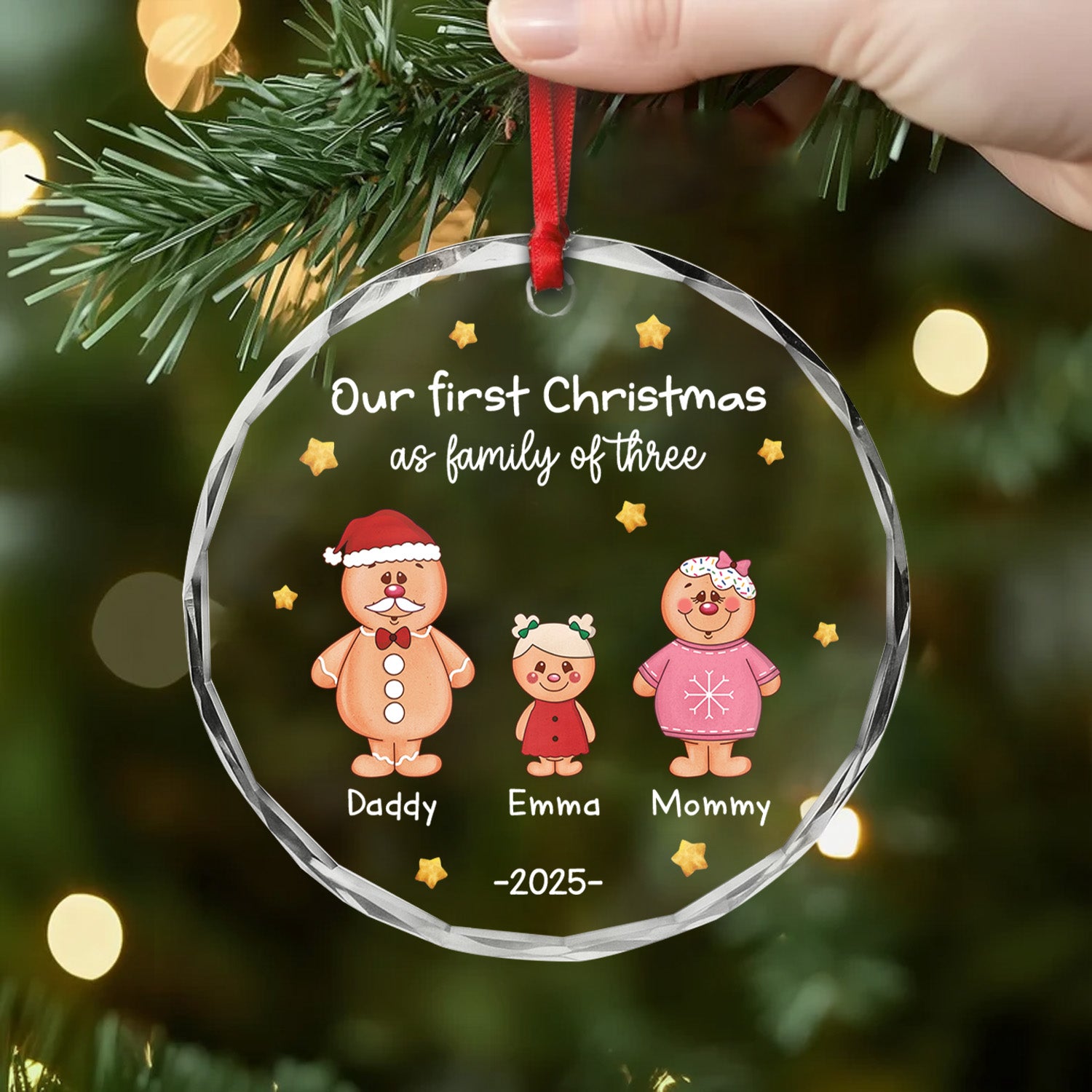 5354OUS2 custom glass ornaments first christmas as a family of 3_ ornament 5354OTTZI
