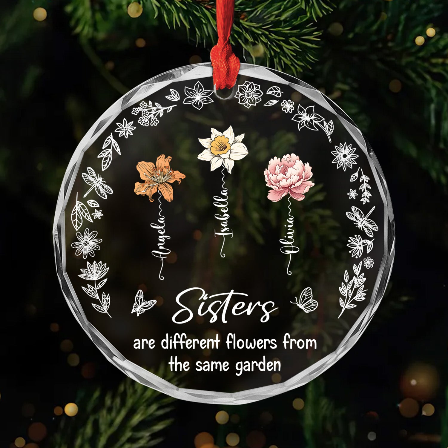 5356OUS1 personalized gifts for friend sister_ glass christmas ornaments 5356OTQME