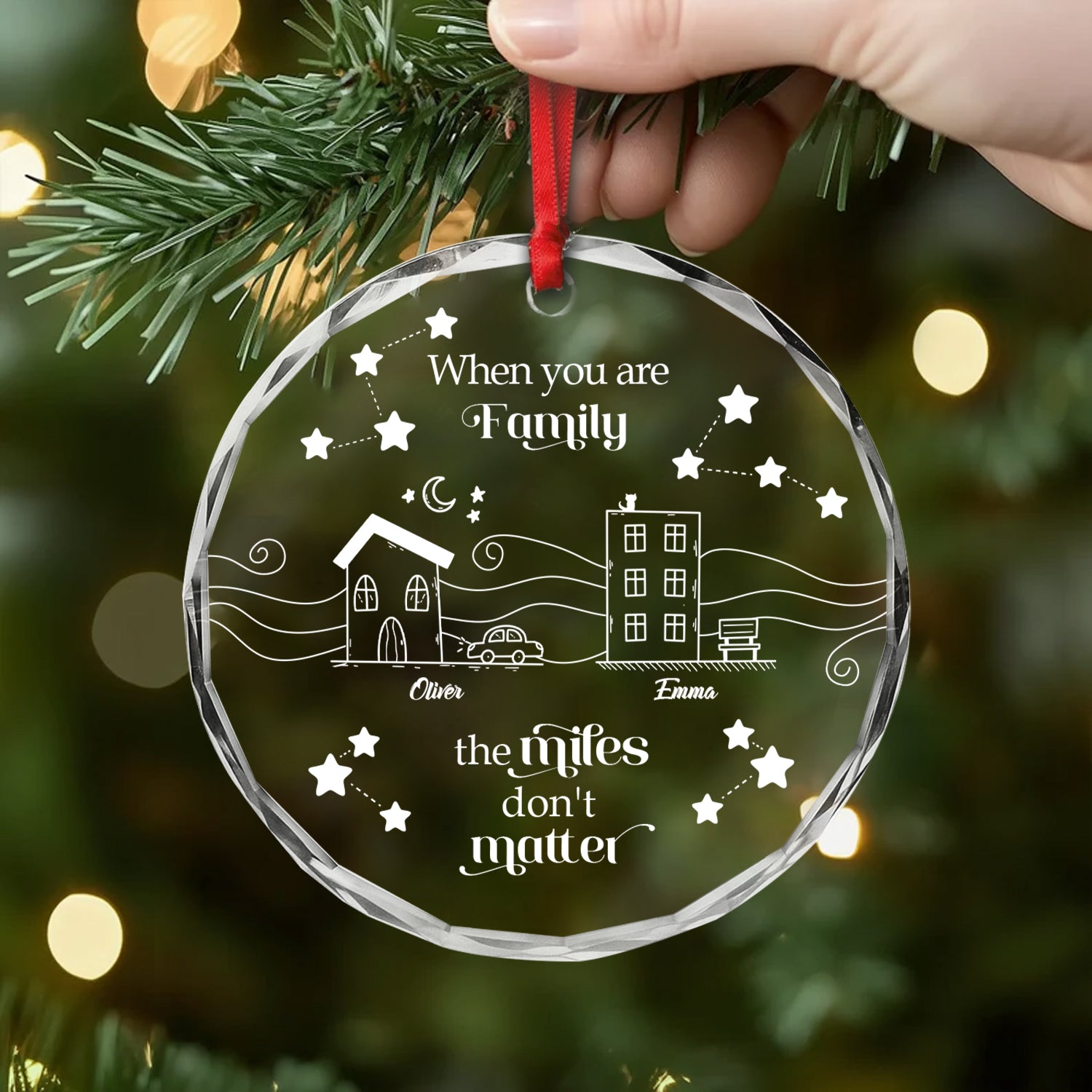 5357OUS2 personalized glass ornaments christmas gifts for family 5357OTQCI