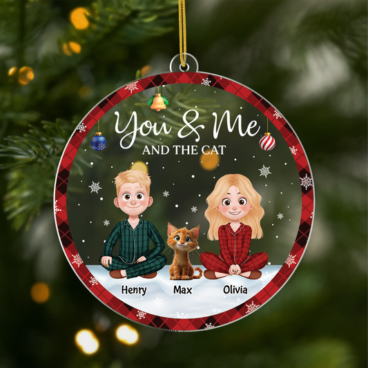 5360OUS1 custom christmas gifts for couples cat acrylic ornament_ 5360OKZ0D