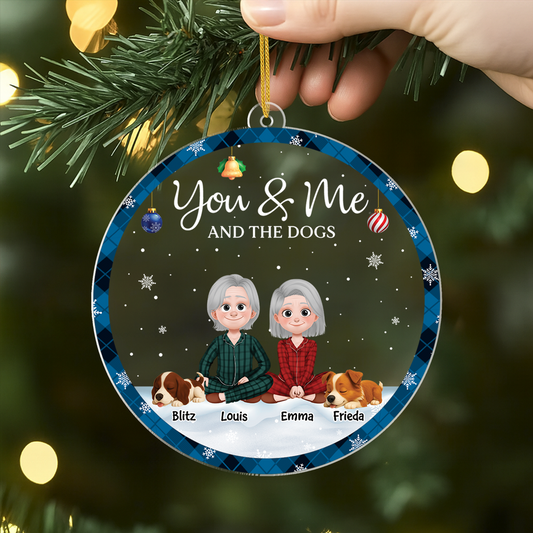 5360OUS2 personalized christmas gifts for couples acrylic dog ornaments 5360OKZ0C