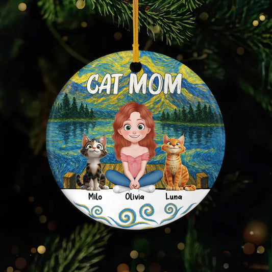5361OUS1 personalized cat gifts for humans ceramic christmas ornaments 5361O3UND