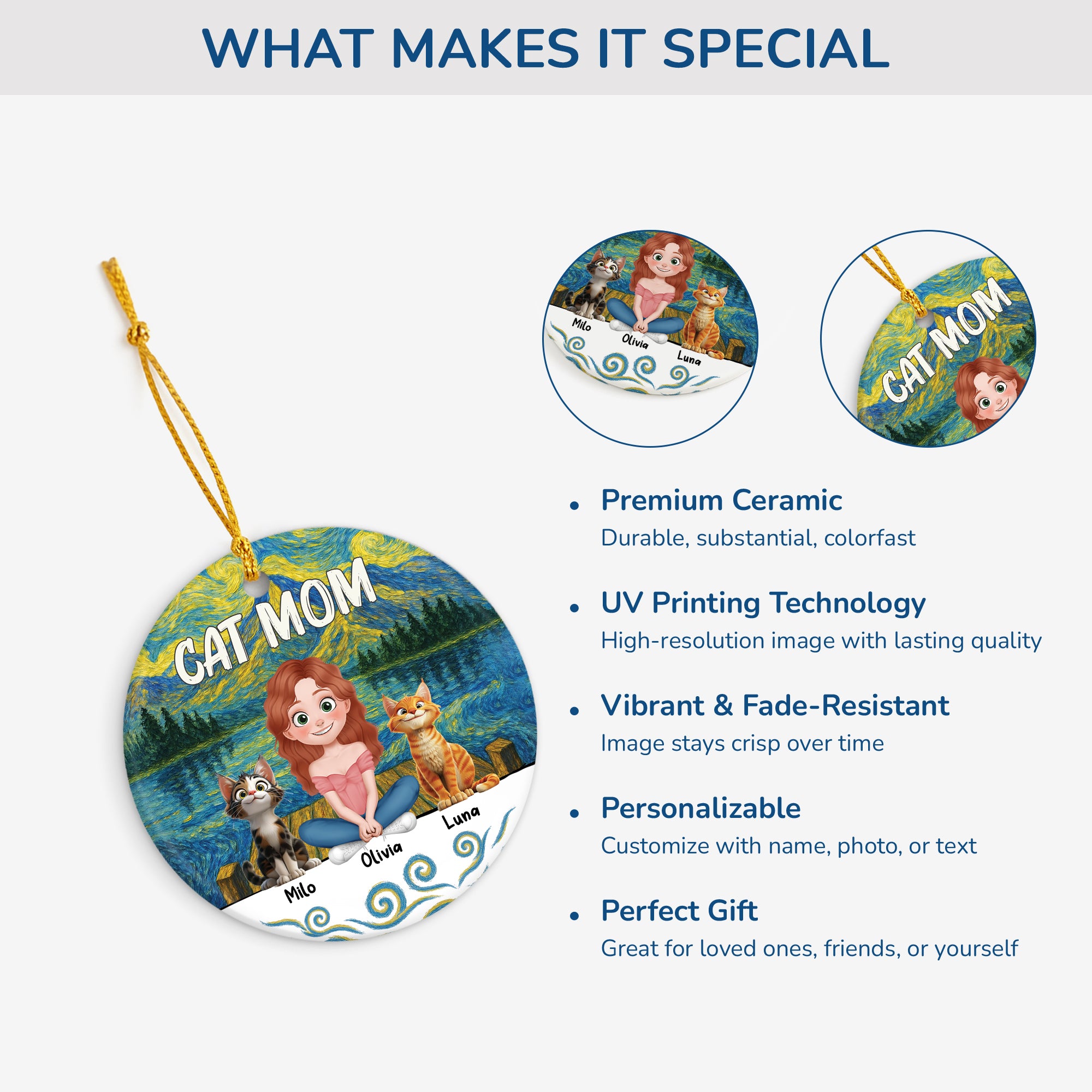 5361OUS4 personalized cat gifts for humans ceramic christmas ornaments 5361O3UND