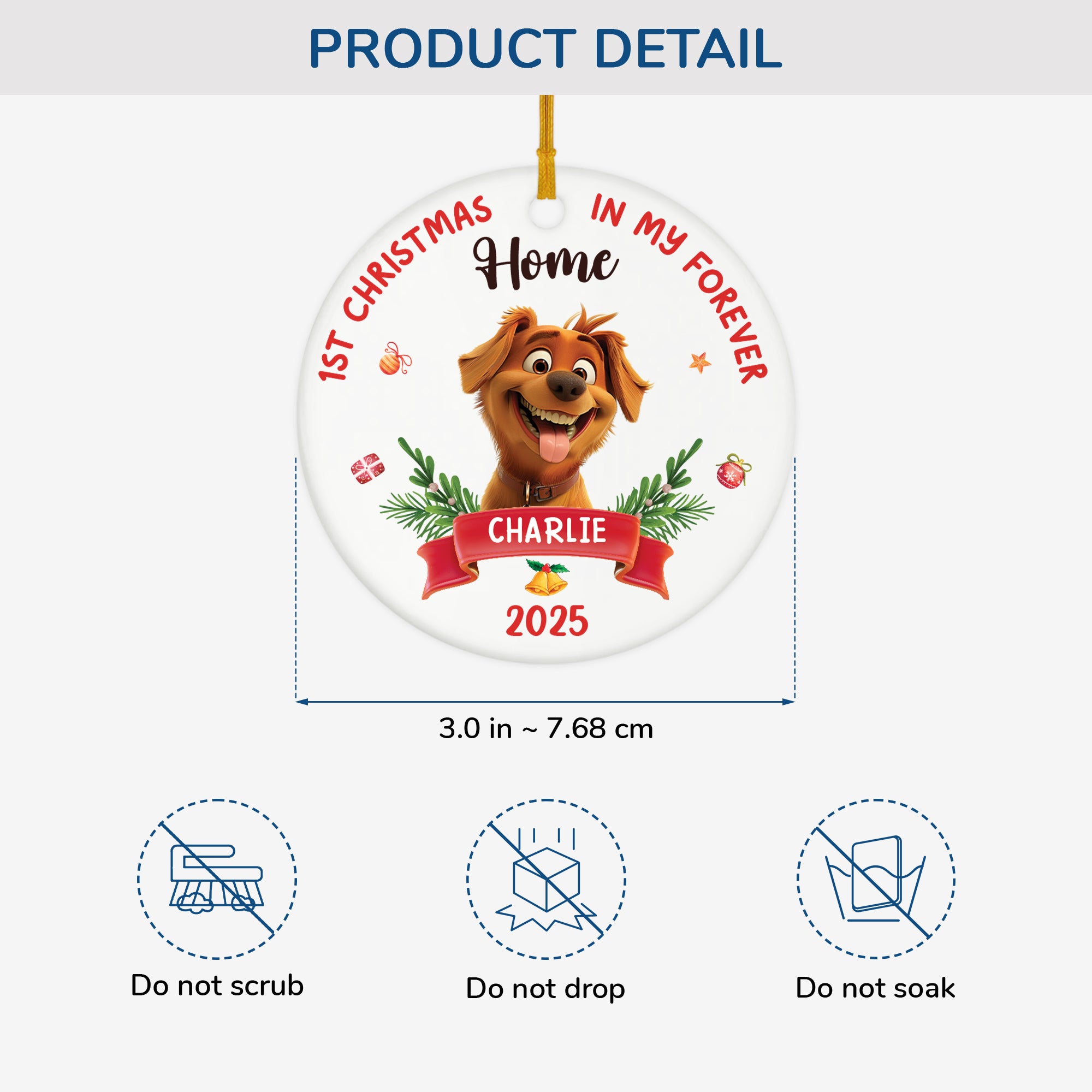 5362OUS3 personalized ceramic ornaments dogs first christmas ornament 5362O8VZC