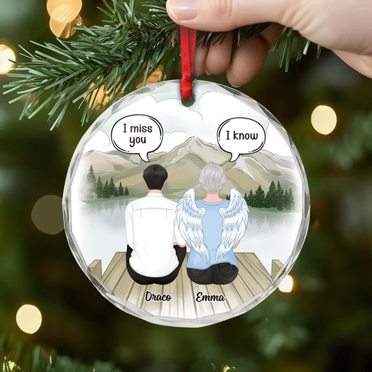 5366OUS2 personalized bereavement gifts_ glass christmas tree ornaments 5366O6GNB