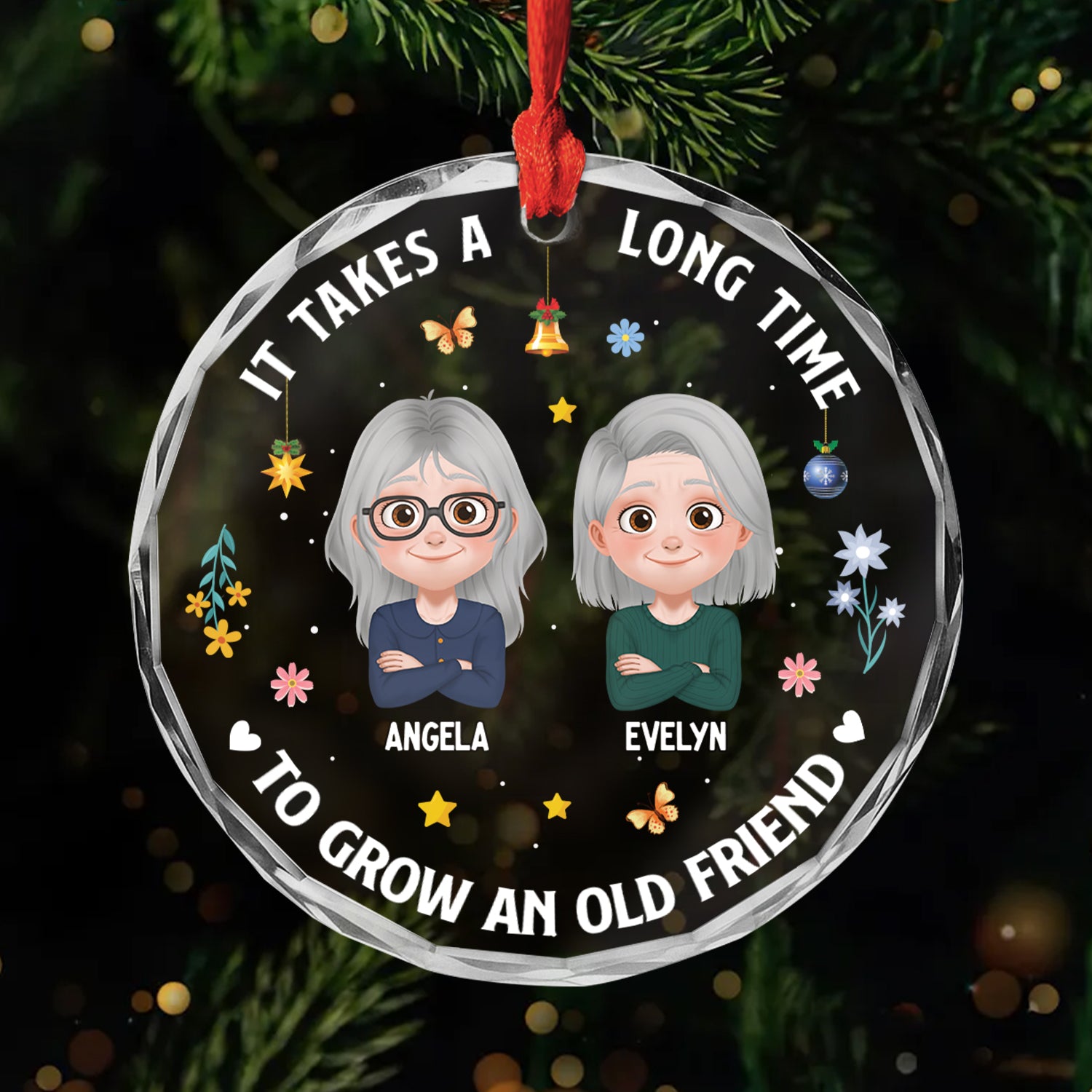 5367OUS1 custom glass ornaments christmas gifts for female friends 5367O6VCF
