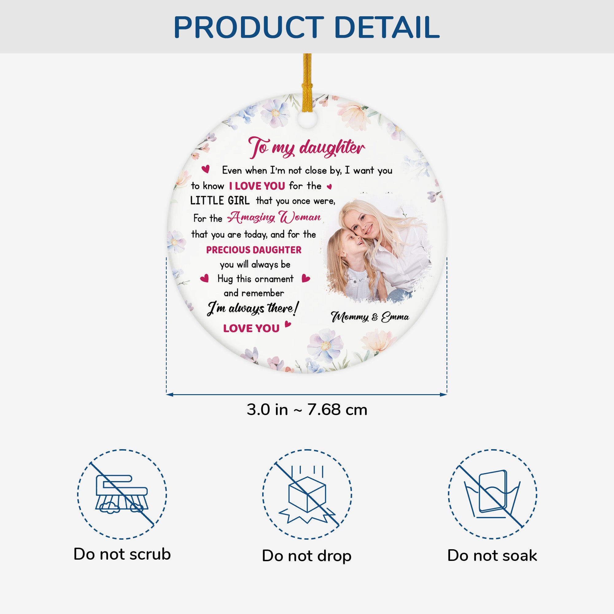 5370OUS3 personalized ceramic ornaments christmas gifts for daughter 5370O6HTI