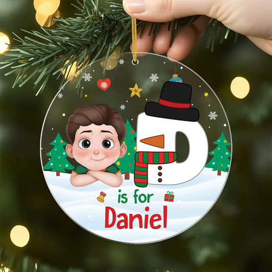 5371OUS2 acrylic initial ornaments personalized christmas gifts for kids 5371OKQ5K