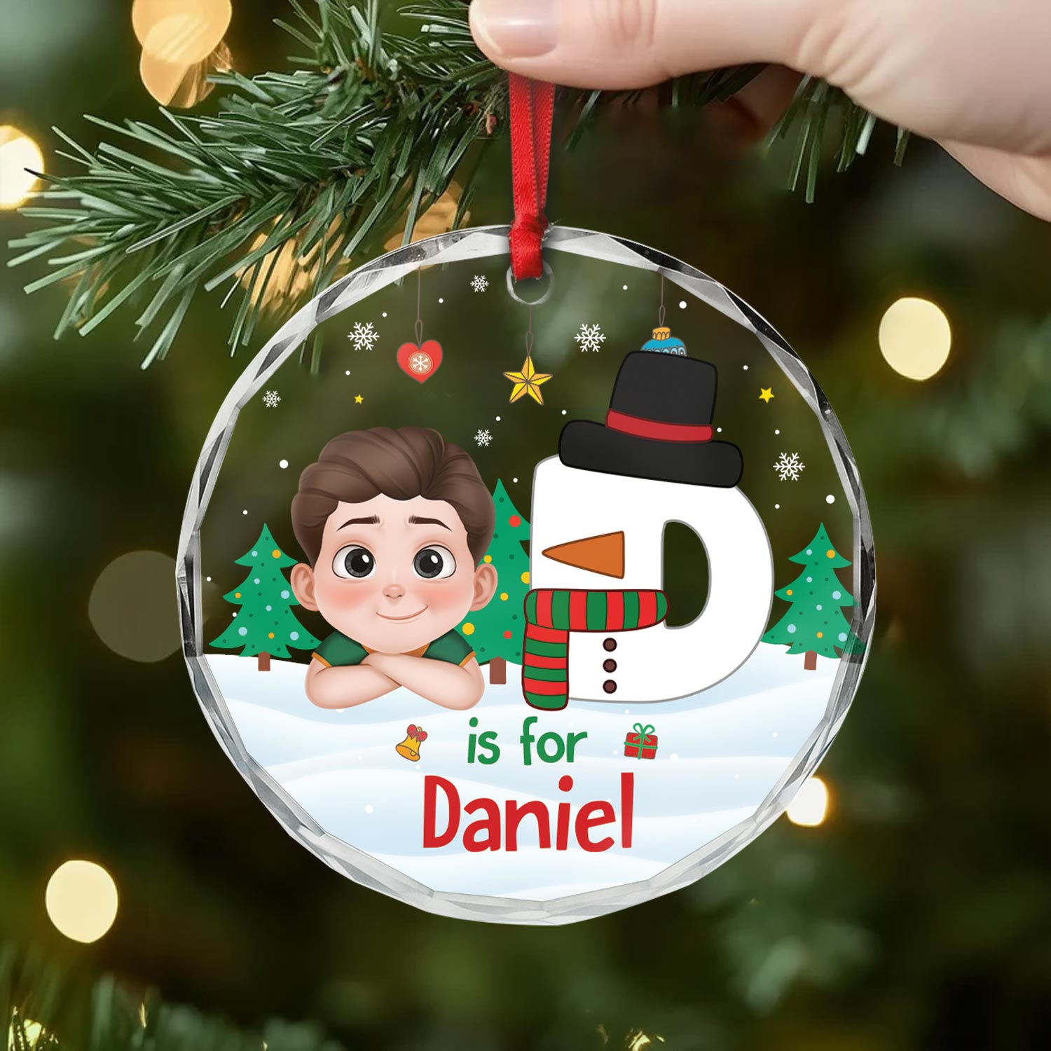 5371OUS2 personalized christmas gifts for kids glass christmas ornaments 5371OKHAK