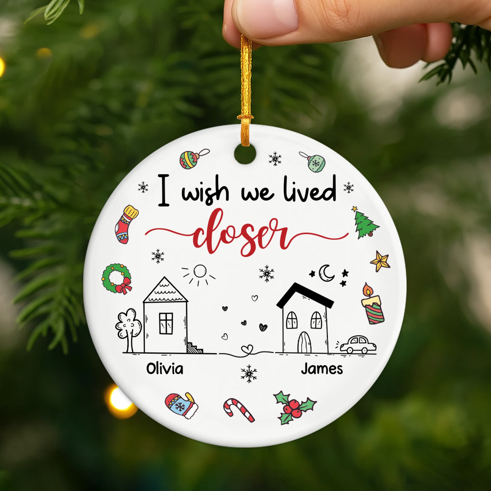 5373OUS2 personalized ceramic ornaments christmas gifts for friends 5373OTMTF