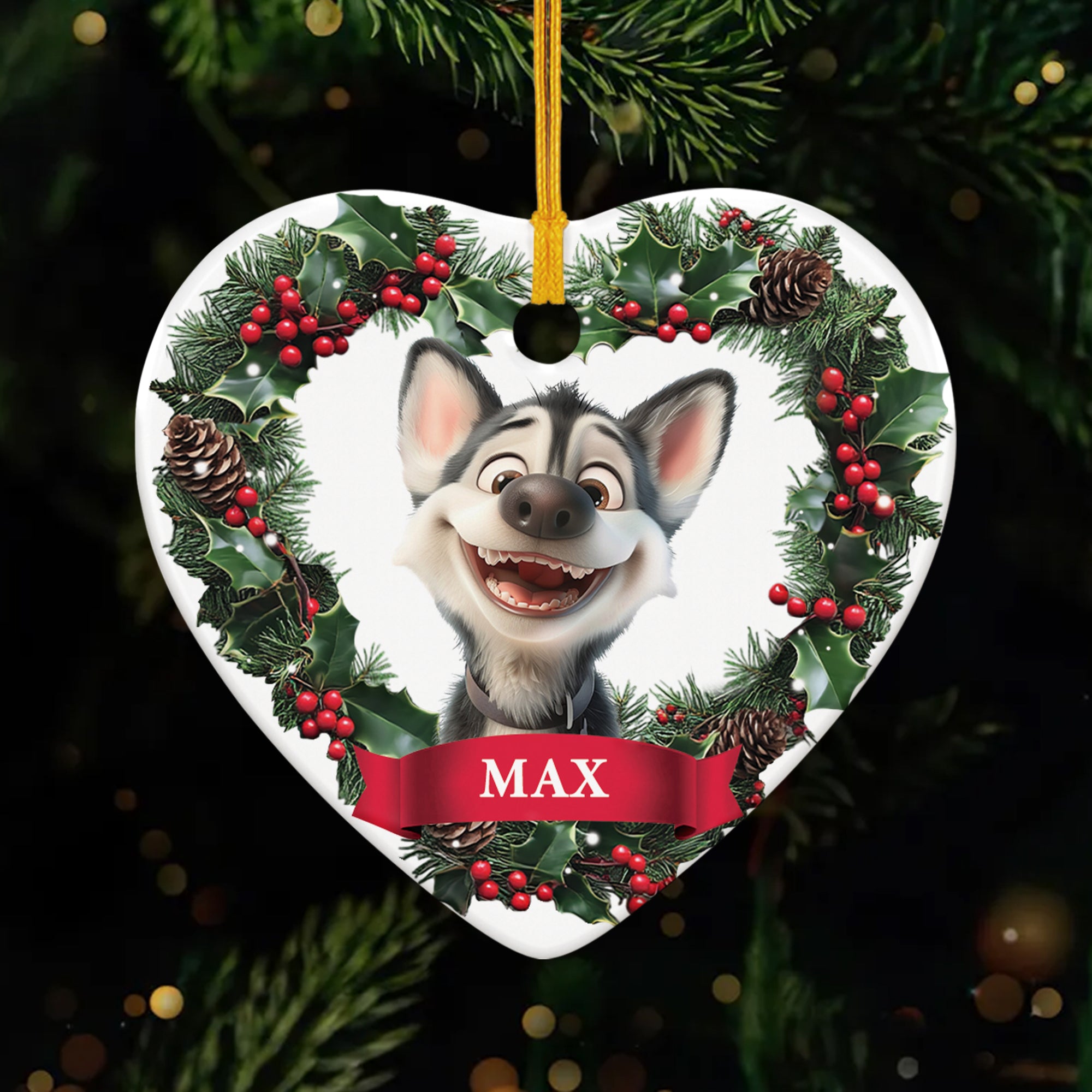 5377OUS1 personalized ceramic christmas ornaments gifts for dog lovers 5377O3VZC