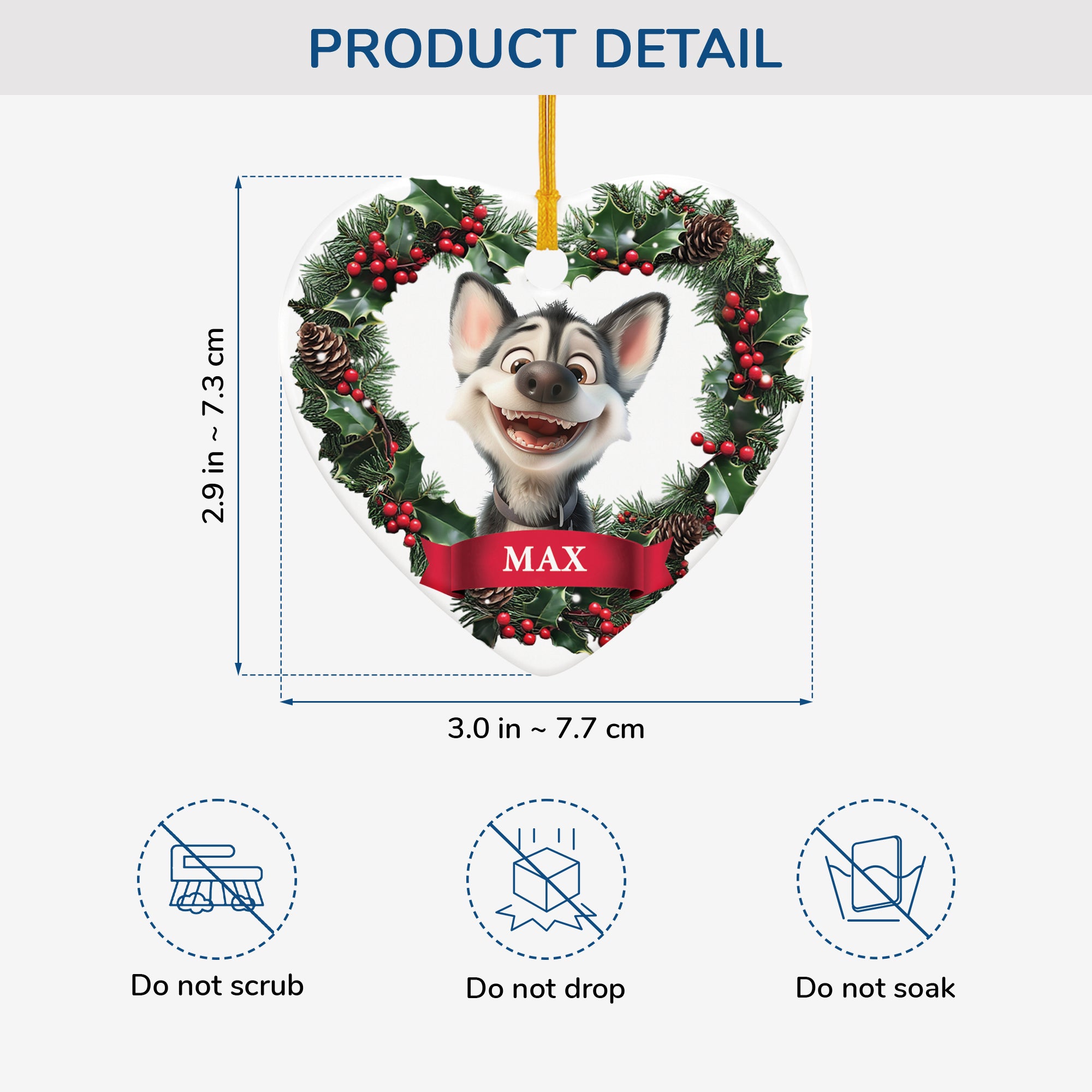 5377OUS3 personalized ceramic christmas ornaments gifts for dog lovers 5377O3VZC