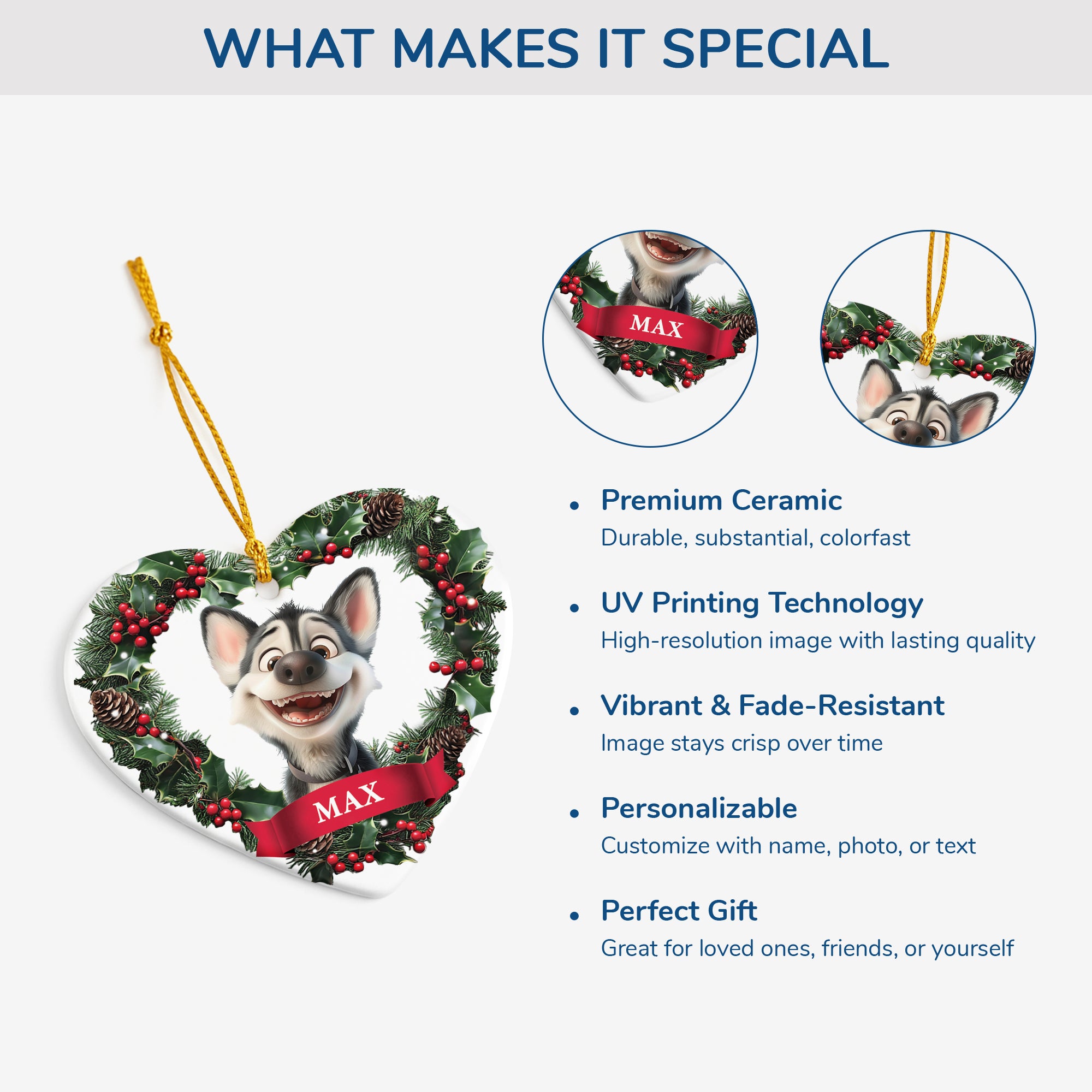 5377OUS4 personalized ceramic christmas ornaments gifts for dog lovers 5377O3VZC