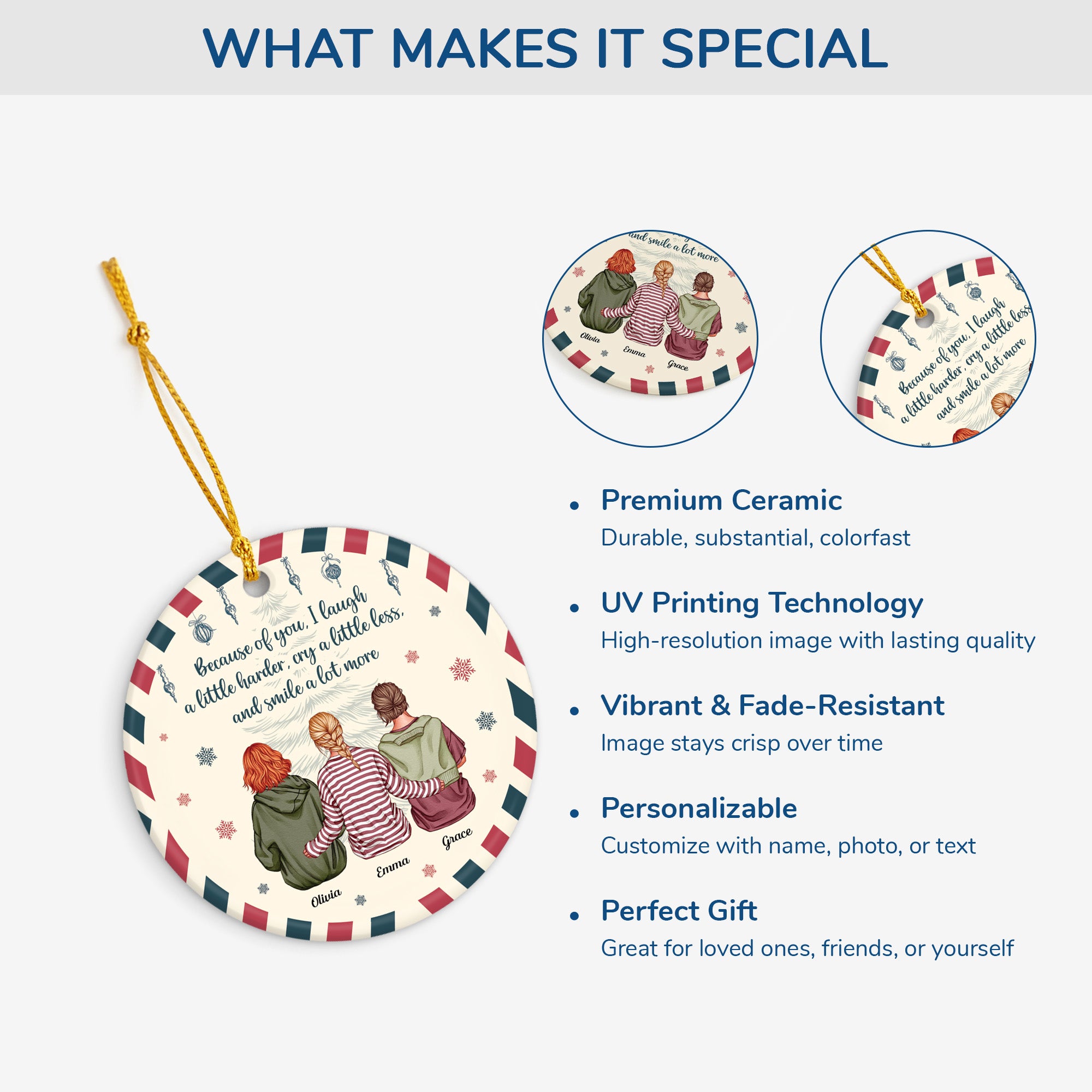 5378OUS4 personalized christmas gifts ceramic best friend ornaments_ 5378OTMTF