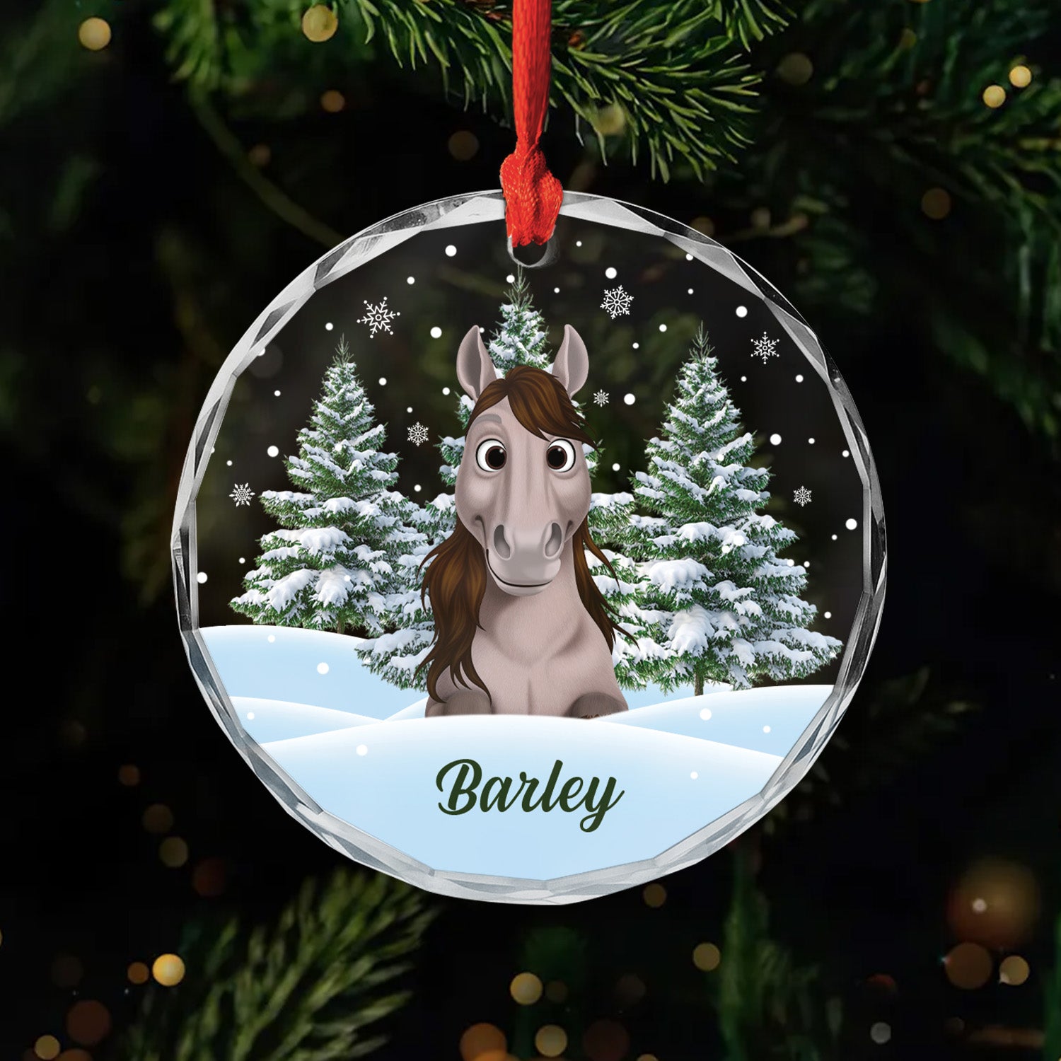 5379OUS1 custom glass photo ornaments_ christmas gifts for horse lovers 5379OKTMU