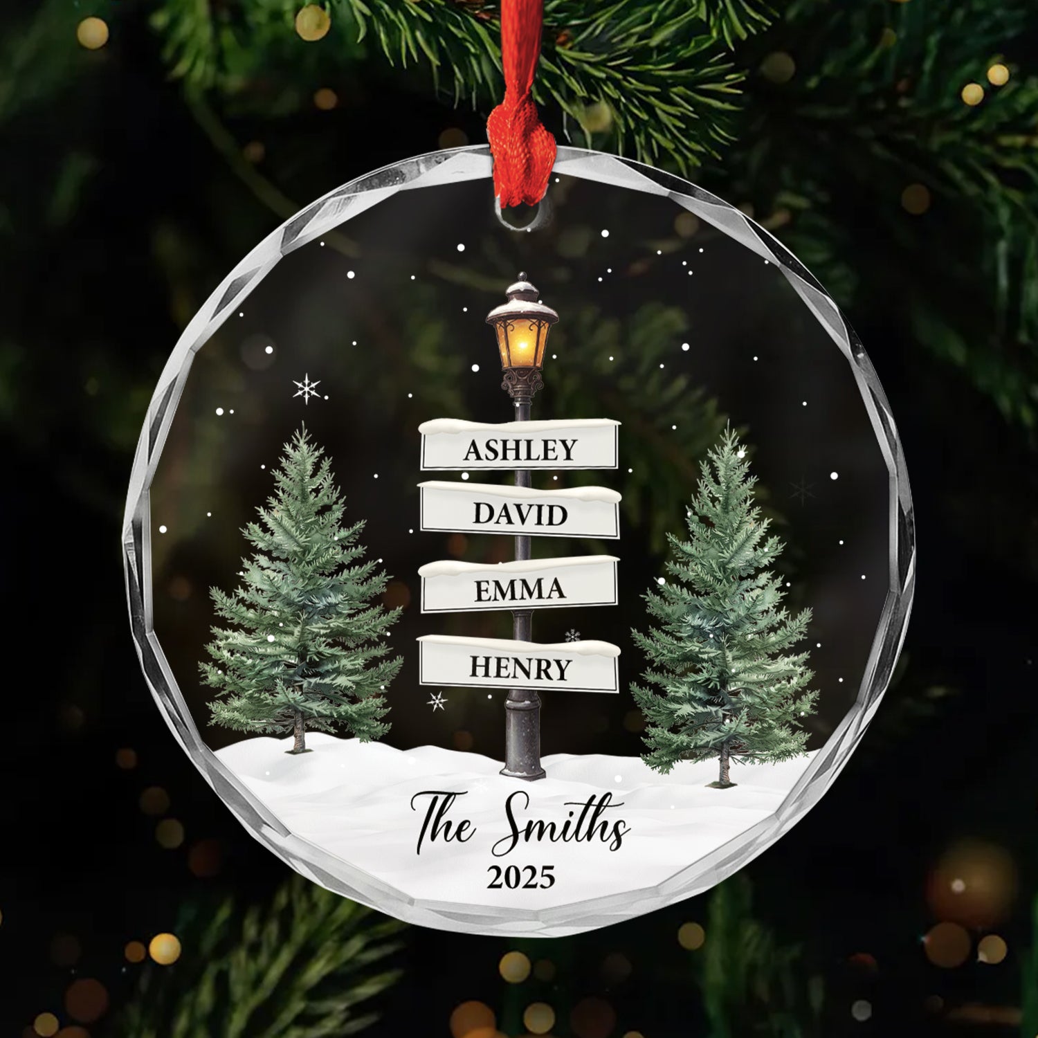 5381OUS1 personalized christmas gifts for family glass family ornament_ 5381OTGZI