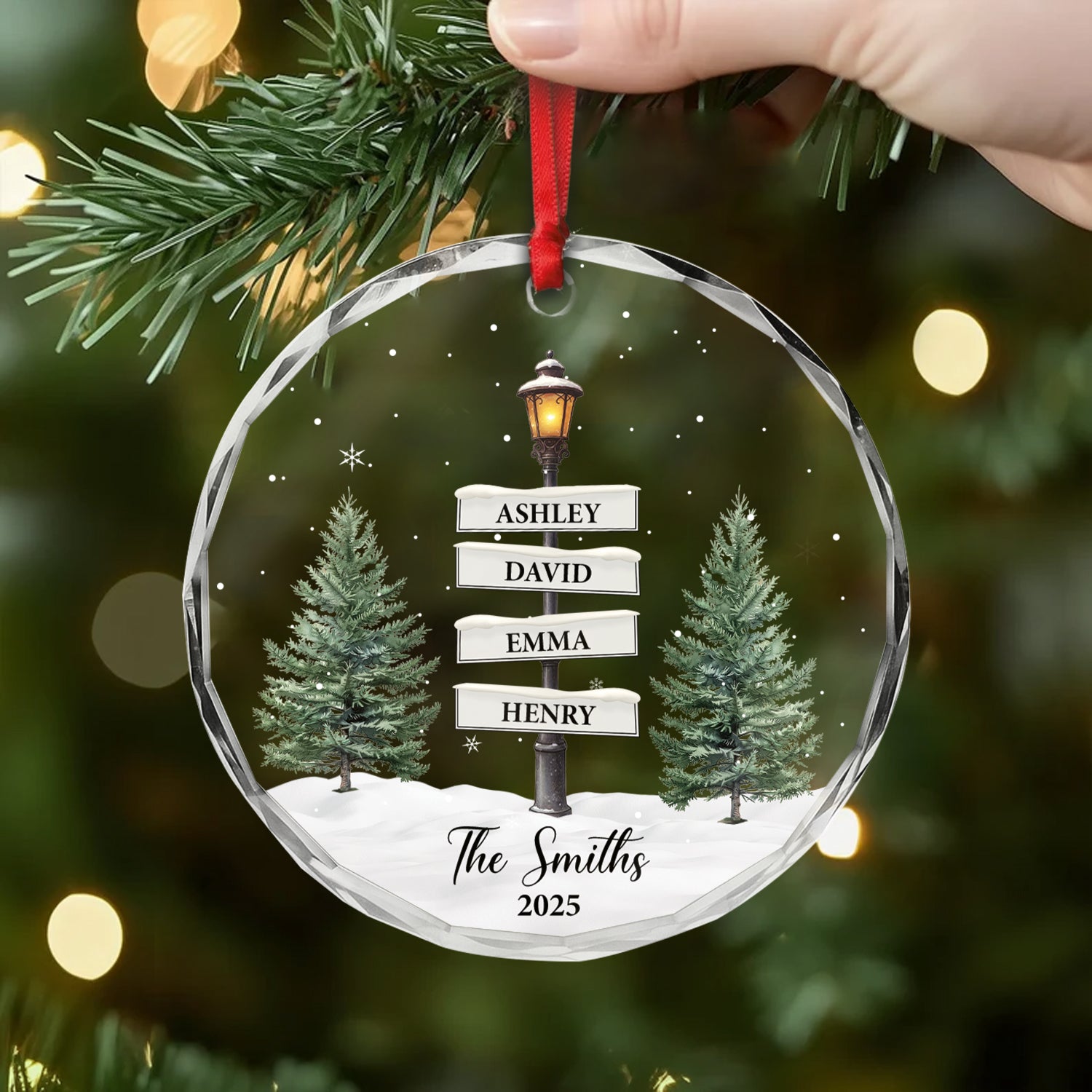 5381OUS2 personalized christmas gifts for family glass family ornament_ 5381OTGZI