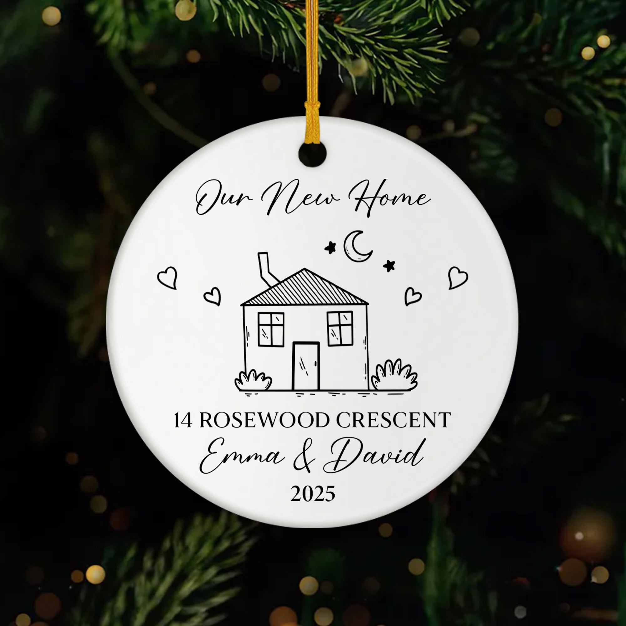 5385OUS1 personalized christmas gifts for family_ our new home ornament_ 5385OKLZI