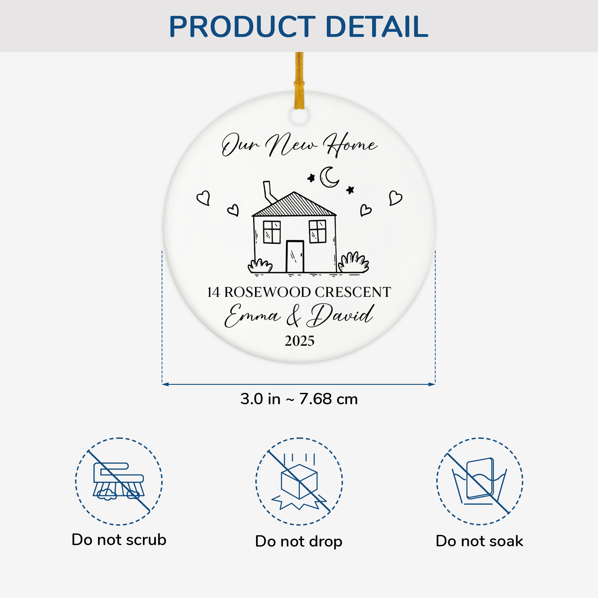 5385OUS3 personalized christmas gifts for family_ our new home ornament_ 5385OKLZI