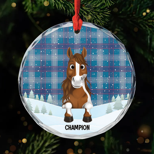 5387OUS1 personaliszed glass ornaments xmas gifts for horse lovers 5387O6VAU