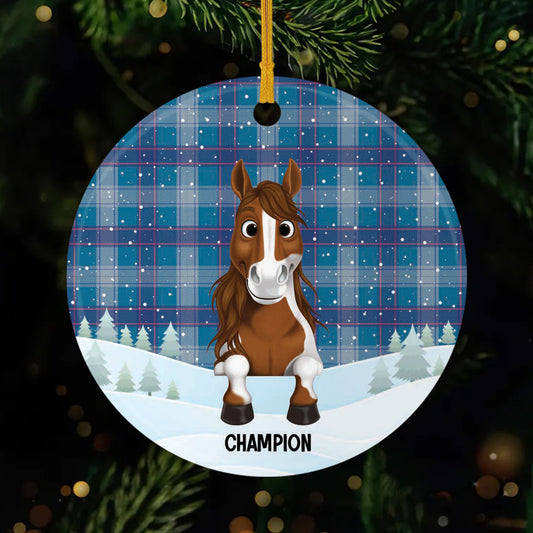 5387OUS1 personalized ceramic xmas ornaments gifts for horse lovers 5387O6VAU