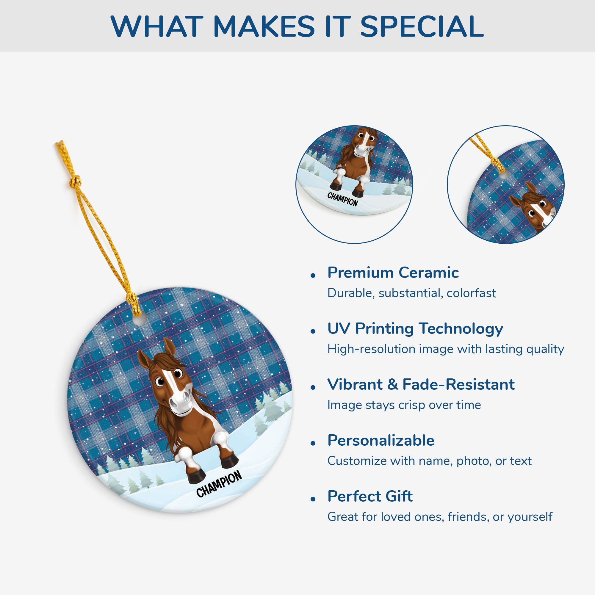 5387OUS4 personalized ceramic xmas ornaments gifts for horse lovers 5387O6VAU