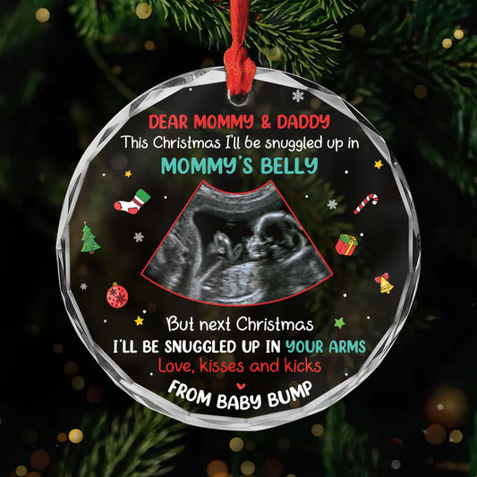 5389OUS1 custom ceramic christmas ornaments gifts for mom and dad to be 5389O6LAA