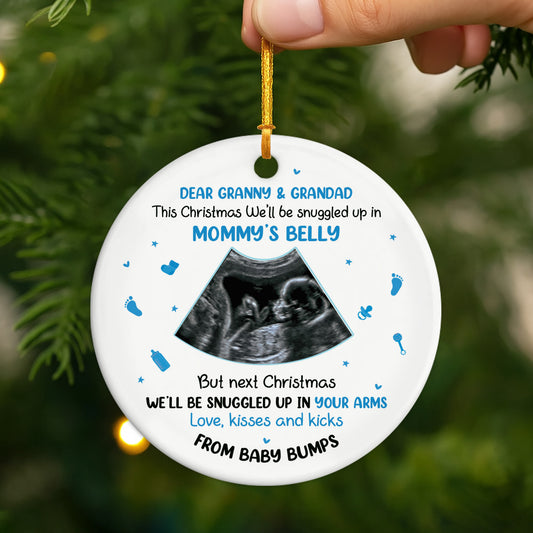 5389OUS2 custom parents to be gifts_ ceramic ultrasound christmas ornament_ 5389O6QAA